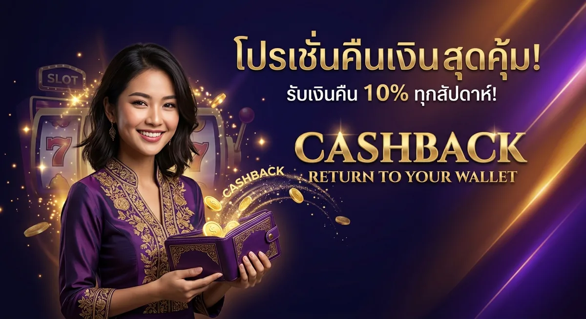 แคชแบ็ค 10% ทุกสัปดาห์ สล็อตเว็บตรงไม่ผ่านเอเย่นต์
